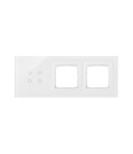 Panel dotykowy 3 moduły 4 pola dotykowe, otwór na osprzęt Simon 54, otwór na osprzęt Simon 54, biała perła DSTR3400/70