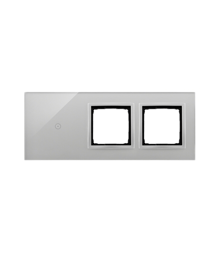 Panel dotykowy 3 moduły 1 pole dotykowe, otwór na osprzęt Simon 54, otwór na osprzęt Simon 54, srebrna mgła DSTR3100/71