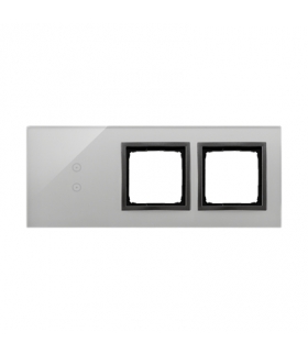 Panel dotykowy 3 moduły 2 pola dotykowe pionowe, otwór na osprzęt Simon 54, otwór na osprzęt Simon 54, burzowa chmura DSTR3300/7