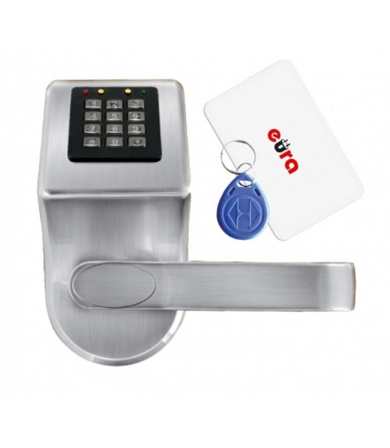 SZYLD Z KONTROLĄ DOSTĘPU EURA ELH-70B9 SILVER z czytnikiem RFID i szyfratorem, uniwersalny rozstaw śrub