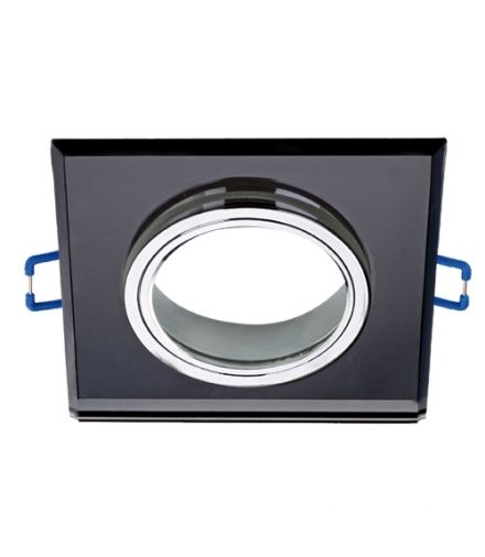 Oprawa SZKLANA oczko Pierścień ozdobny SELENA D BLACK czarna kwadrat IDEUS 03600