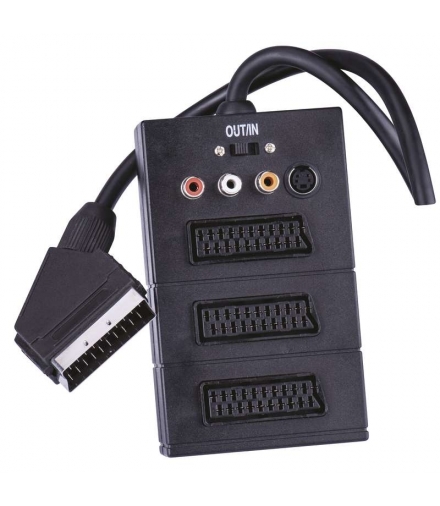 Przewód AV SCART - 3x SCART + 3x CINCH + 1x SVHS, 0,5m EMOS SB2300