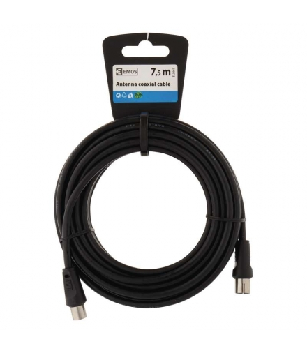 Przewód abonencki czarny 7,5m EMOS SL3007