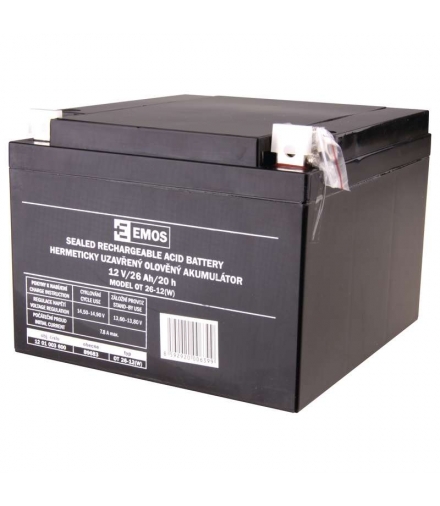 Akumulator AGM 12V 26Ah 12× 14 EMOS B9683