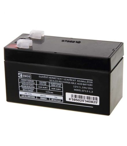 Akumulator AGM 12V 1,3Ah faston 4,7 EMOS B9652