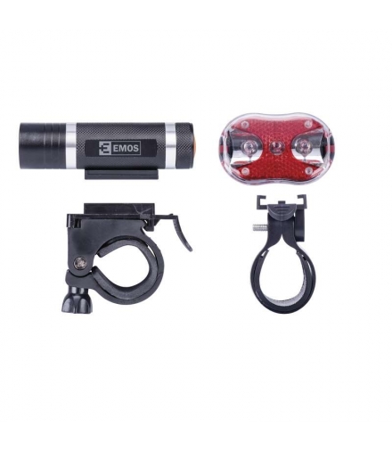 Lampa rowerowa komplet przód + tylna, 150 lm, 5× AAA EMOS P3920