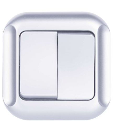 Wyłącznik świecznikowy 2P srebrny EMOS A5320.2