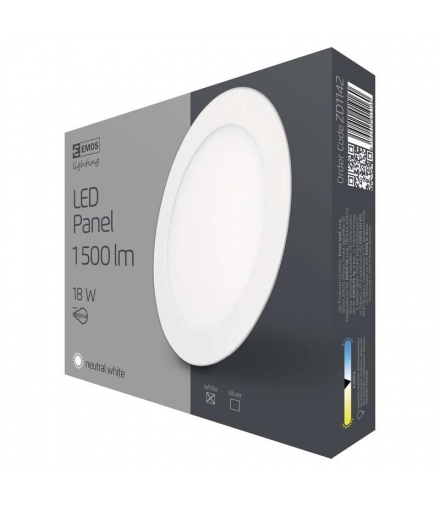 Panel LED wpuszczany okrągły 18W IP20 neutralna biel EMOS Lighting ZD1142