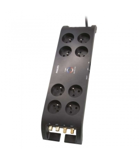Listwa przeciwprzepięciowa Philips 8 gniazd 3m czarna EMOS P54050