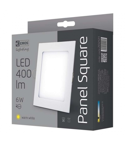 Panel LED wpuszczany kwadratowy 6W IP20 ciepła biel EMOS Lighting ZD2121
