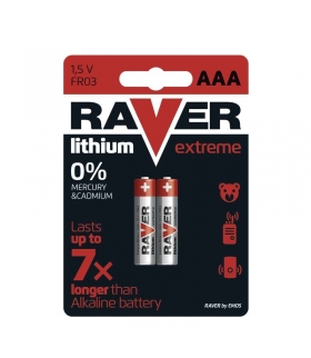 Bateria litowa Raver Lithium AAA (FR03) blister 2 Raver B7811