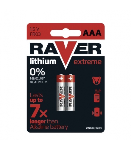 Bateria litowa Raver Lithium AAA (FR03) blister 2 Raver B7811