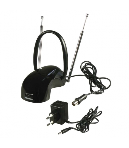 Antena pokojowa EM-004, 0–25 km, DVB-T2, DAB, FM, filtr LTE/ 4G EMOS J0656