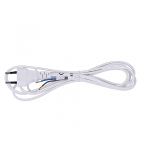 Przewód przyłączeniowy PVC 2×0,50mm, 2m biały EMOS S12252