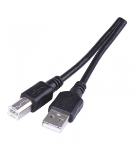 Kabel USB 2.0, wtyk A - B, ładowanie, transmisja danych, 2 m, czarny EMOS SB7202