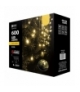 Oświetlenie świąteczne sople 600 LED 10m, ciepła biel, zielony przew., 8 programów, IP44 EMOS Lighting D4CW03