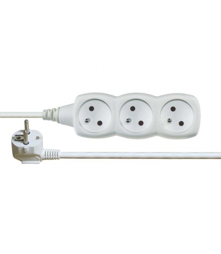 Przedłużacz 2 m / 3 gniazda / biały / PVC / 1 mm2 EMOS P0312