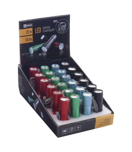 Latarka 9× LED 3× AAA, 24 szt., display box EMOS P3848A