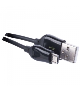 Kabel USB 2.0, wtyk A - micro B, ładowanie Quick Charge, transmisja danych, 1 m, czarny EMOS SM7004B