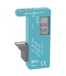 Uniwersalny tester baterii z wyświetlaczem EMOS N0322