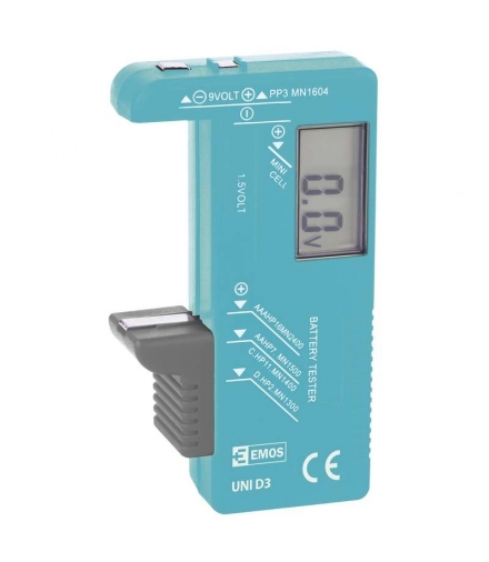 Uniwersalny tester baterii z wyświetlaczem EMOS N0322