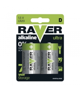 Bateria alkaliczna Raver Ultra Alkaline D (LR20) blister 2 Raver B7941