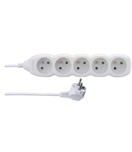 Przedłużacz 1,5 m / 5 gniazd / biały / PVC / 1 mm2 EMOS P0511
