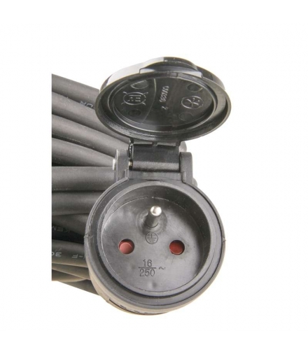 Przedłużacz ogrodowy 10 m / 1 gniazdo / czarny / guma-neopren / 230 V / 1,5 mm2 EMOS P01710