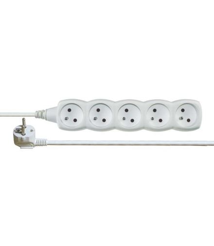 Przedłużacz 3 m / 5 gniazd / biały / PVC / 1 mm2 EMOS P0513