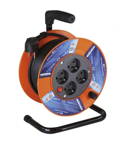 Przedłużacz bębnowy 15 m / 4 gniazda / czerwony / PVC / 230 V / 1 mm2 EMOS P194151