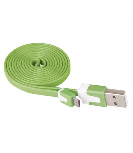 Przewód USB 2.0 wtyk A - wtyk micro B, 1m, zielony EMOS SM7001G