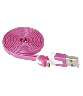 Przewód USB 2.0 wtyk A - wtyk micro B, 1m, różowy EMOS SM7001P