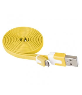 Przewód USB 2.0 wtyk A - wtyk micro B, 1m, żółty EMOS SM7001Y