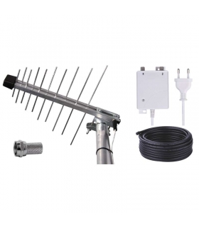 Antena zewnętrzna EM-20G/Z, PROFI, 0–100 km, DVB-T2, filtr LTE/4G EMOS J0667