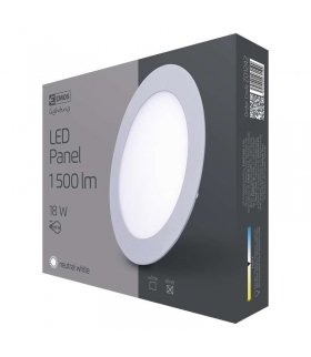 Panel LED wpuszczany okrągły 18W IP20 neutralna biel EMOS Lighting ZD1242
