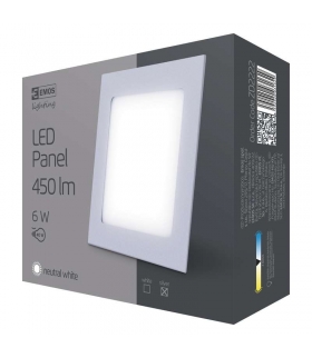 Panel LED wpuszczany kwadratowy 6W IP20 neutralna biel EMOS Lighting ZD2222