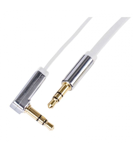 Przewód AV wtyk JACK 3,5mm - wtyk JACK 3,5mm, 1m, biały EMOS SM7031W