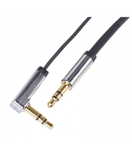 Przewód AV wtyk JACK 3,5mm - wtyk JACK 3,5mm, 1m, czarny EMOS SM7031BL