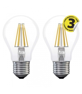 Żarówka LED Filament A60 6,7W E27 ciepła biel 2PK EMOS Z74260.2