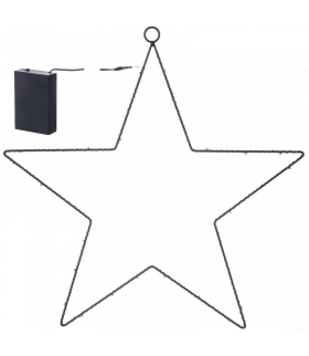 Dekoracje 30 LED metalowa gwiazda, 3x AA, WW, timer EMOS ZY1962