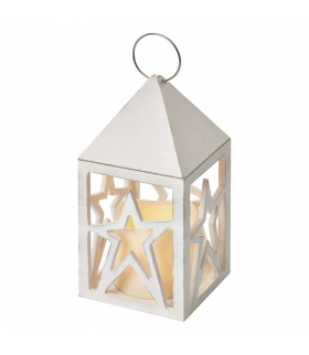 Lampion LED świeczka, gwiazdki 3x AAA, WW, timer EMOS ZY1956