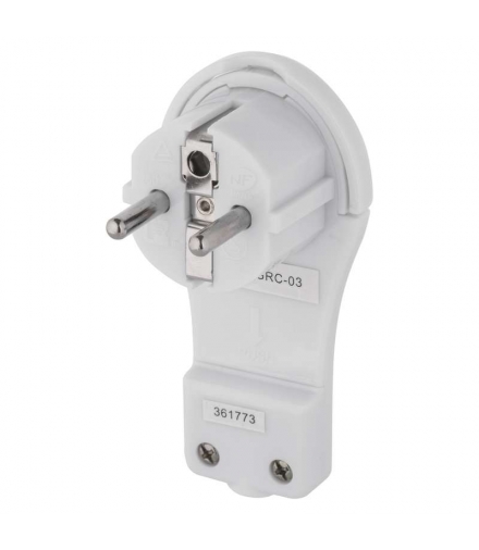 Wtyczka kątowa ultra płaska biała EMOS P0066