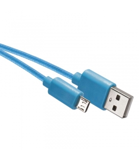 Kabel USB 2.0, wtyk A - micro B, 1m, ładowanie, transmisja danych, niebieski EMOS SM7006B