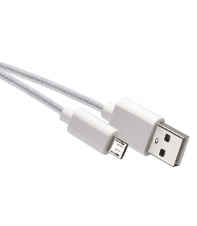 Kabel USB 2.0, wtyk A - micro B, 1m, ładowanie, transmisja danych, biały EMOS SM7006W