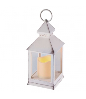 Lampion 1 LED świeczka biały 24 cm 3x AAA, vintage, IP20, timer EMOS Lighting DCLV01