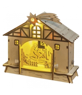 Dekoracje 4 LED szopka 2x AA IP20, WW, timer EMOS ZY2102