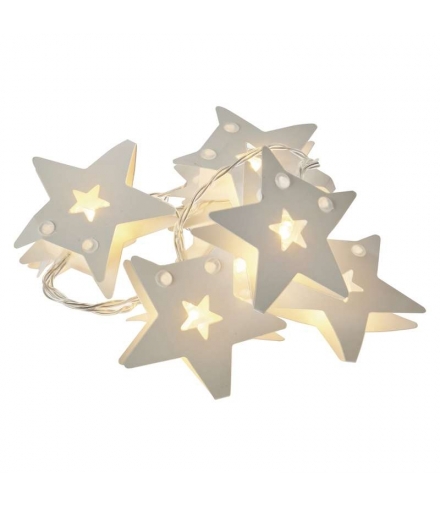 Dekoracje 10 LED 0,9m papierowe gwiazdki 2x AA WW, timer EMOS ZY2075