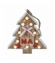 Dekoracje 10 LED drewniana choinka 22cm 2x AAA WW, timer EMOS ZY2078