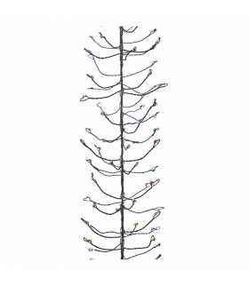 Dekoracje 288 LED łezki 2,4m IP44 MULTI, czarny, timer EMOS ZY2041T