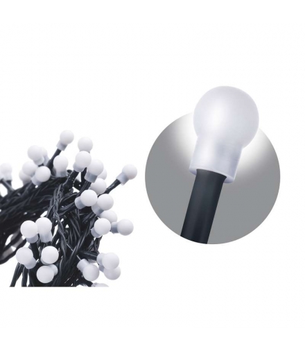 Lampki choinkowe 80 LED cherry 8m zimna biel, zielony przewód, 8 programów, IP44 EMOS Lighting D5AC06